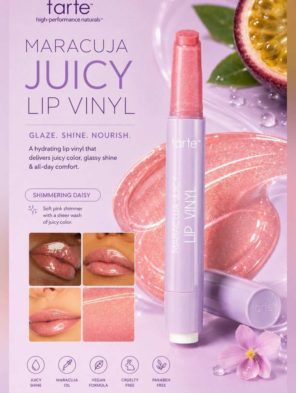 Tarte Maracuja Juicy Lip Vinyl - shade: Shimmering Daisy